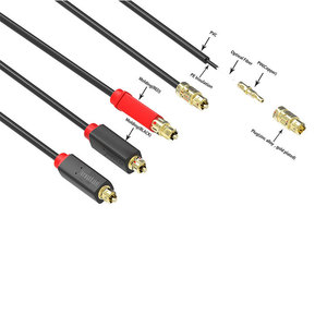 Câble audio optique plaqué or Toslink Câble à <span class=keywords><strong>fibre</strong></span> optique <span class=keywords><strong>coaxial</strong></span> RG6 avec gaine en PVC Options de longueur 1m et 5m - Product Image 6