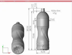 2 Khoang 500Ml Chai Nhựa Thổi Khuôn