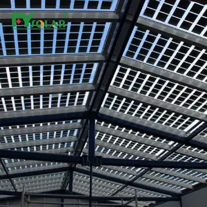 customized cheap price poly bipv solar panel transparent glass solar module