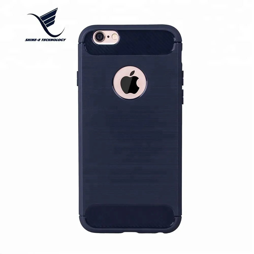 Étui de téléphone portable Slim Style classique uni housse de téléphone brossé étui de téléphone TPU pour Iphone 6