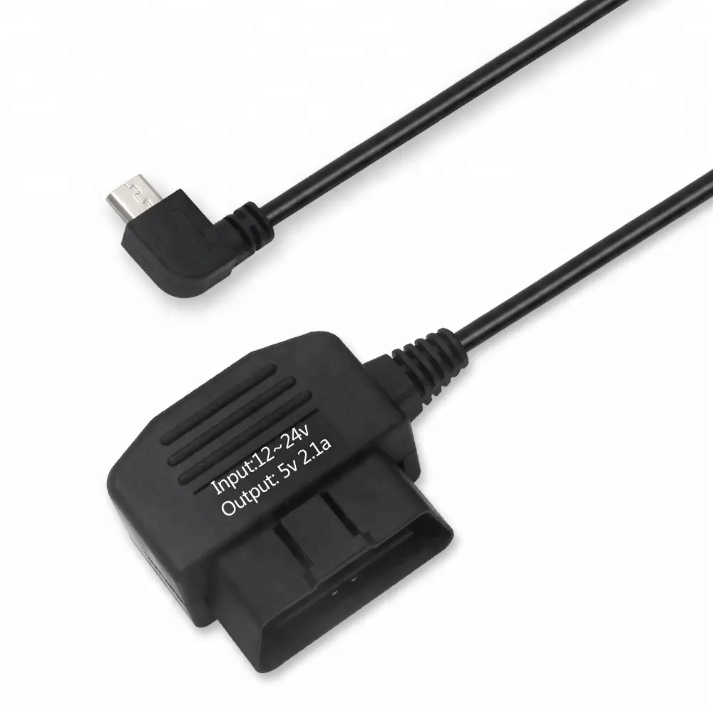 60CM OBD OBDII 16Pin 남성 마이크로 USB 안드로이드 휴대 전화 충전 자동차 OBD2 확장 케이블