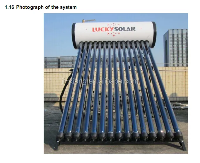 Calentador de agua solar de tipo de rodamiento presurizado integrado/panel solar