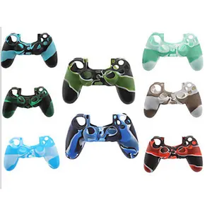 Voor Ps4 Siliconen Case In Camouflage Patroon Beschermende Rubber Console Controller Joystick Handvat Gemaakt In China