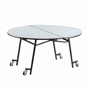 <span class=keywords><strong>Fer</strong></span> cadre ronde pliante PVC <span class=keywords><strong>table</strong></span> pour 8-12 personne - Product Image 4