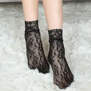 Sexy Black Ladies comodo calzino in pizzo donna ragazze signore morbido pizzo calzini corti calzini <span class=keywords><strong>a</strong></span> <span class=keywords><strong>rete</strong></span> - Product Image 1
