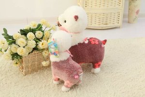 2016 Nouvelle Arrivée Coloré Fleur Alpaga Peluche Jouets Mignon Peluche Oreiller Doux Jouets pour Enfants Enfants ST16235 - Product Image 6
