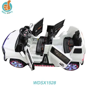 WDSX1528 Crianças quentes passeio no carro 4 lugares carro elétrico Brinquedos com 12v bateria ajustar música