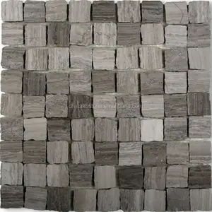 Hot Selling Black Gold Broken Marble Mosaic Tiles For Bathrooms Interior Background