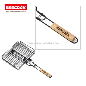 Hot Sale Portable Folding Non-stick Charcoal BBQ <strong>Grill</strong> <strong>Basket</strong> - Product Image 3