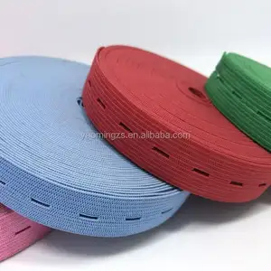 Différentes tailles de vêtement, sangle Flexible, trou de bouton, tricot décoratif coloré, bande élastique solide/ruban en caoutchouc