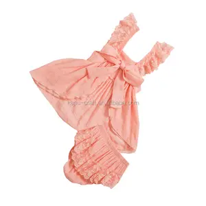 Vendita calda prezzo di fabbrica popolare vestiti per neonati abiti da altalena in pizzo abiti per bambini disegni cintura estiva per bambini solido senza maniche