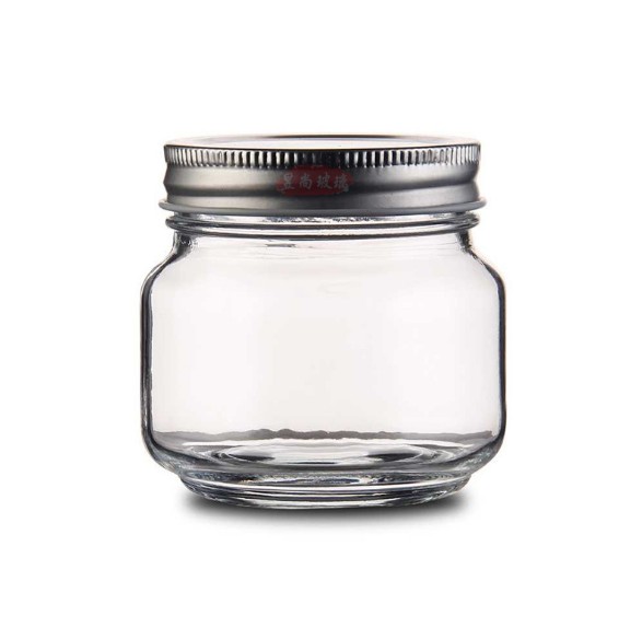 Mini empty glass jar honey glass jar with screw top cover storage glass jar