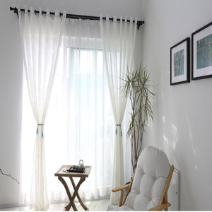 Vente chaude Simple Pur Couleur Et Assombrissant <span class=keywords><strong>Coton</strong></span> <span class=keywords><strong>Lin</strong></span> Rideaux Pour Salon - Product Image 4