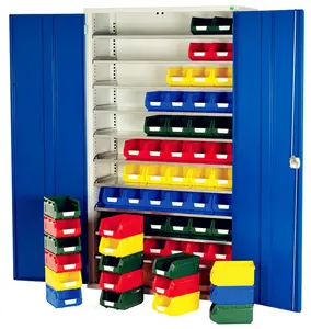 workshop heavy duty parts cabinet &plastic storage bin cabinet