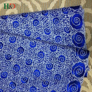 H & D En Gros Bonne Qualité 2018 Nouveau Style Usine Prix 5 Mètres <span class=keywords><strong>Suisse</strong></span> Africain Dentelle Tissus - Product Image 5