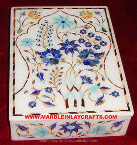 Marble Inlay Jewellery <b>Box</b>, Marble Inlay Jewelry <b>Box</b> - Product Image 1