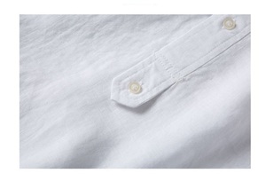 Último verano plus tamaño de <span class=keywords><strong>hombre</strong></span> de <span class=keywords><strong>manga</strong></span> <span class=keywords><strong>corta</strong></span> de lino blanco casual Camisa de polo - Product Image 4