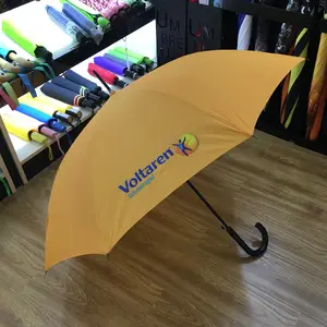 Vente chaude voltaren LOGO coupe-vent de haute qualité parapluie droit