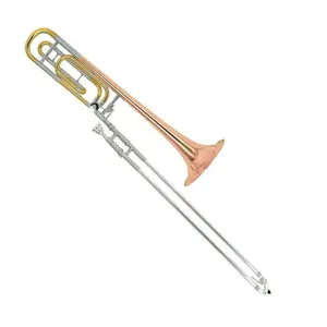 Cao cấp vàng thau chuông Tenor Trượt Điều Chỉnh Trombone