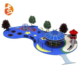 顶级优质大型主题公园儿童不锈钢滑梯/儿童秋千户外游乐场与登山设备