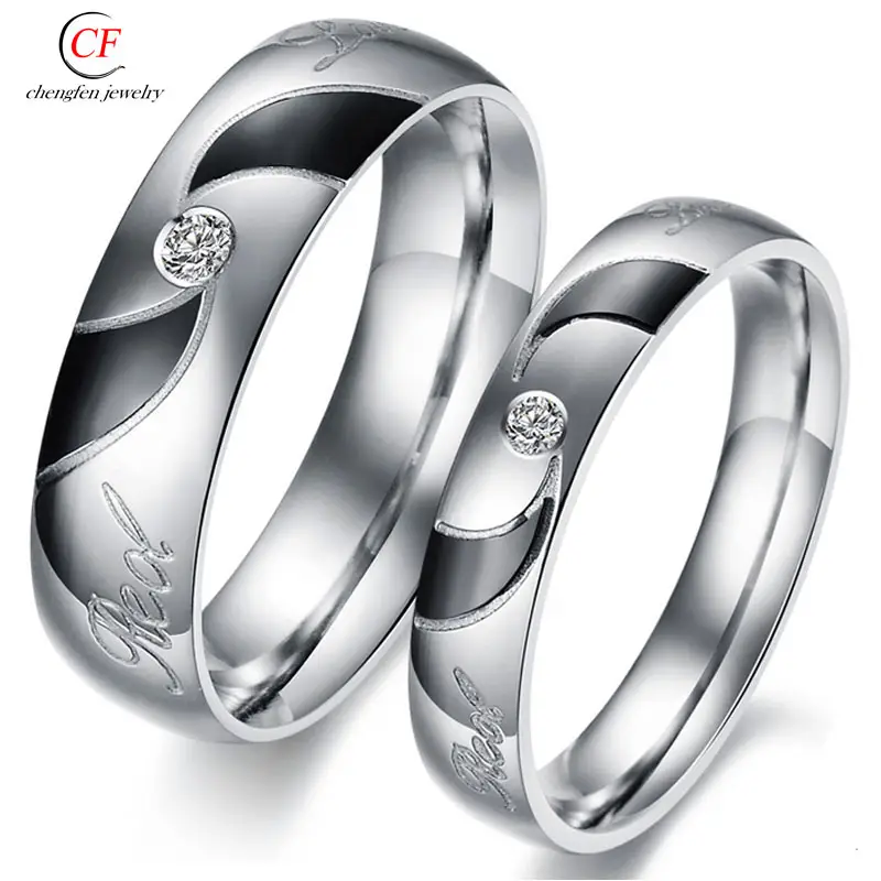 ChengfenジュエリージュエリーリングモデルS字型婚約指輪工場直接販売最も安いシルバージルコン316Lステンレス鋼