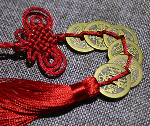 <span class=keywords><strong>Rosso</strong></span> nodo Cinese FENG SHUI Set Di 6 Fortunato di Fascino <span class=keywords><strong>Antico</strong></span> Monete Prosperità di Protezione di Buona Fortuna Per La Casa Auto - Product Image 3