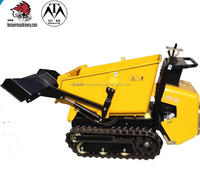 Mini-dumper compact hydraulique à chenilles en caoutchouc auto-chargeant pour accès en site étroit