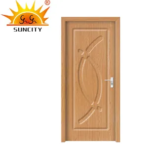 Фабричная ПВХ дверь, оптовик, высокое качество, Лучшая цена, китайская Водонепроницаемая деревянная дверь для спальни, современный сертификат CE
