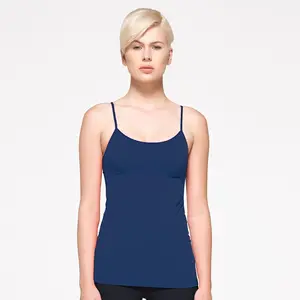 Dame Bamboe Biologisch Katoen Spandex T-shirt Running Wear Eco Vriendelijke Sport Tank Top