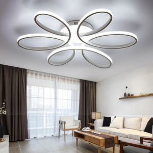 Lustre Plafonniers <span class=keywords><strong>LED</strong></span> Lampe Pour Salon Chambre Étude Chambre Déco Maison AC85-265V Moderne Blanc Plafonnier monté en surface - Product Image 2