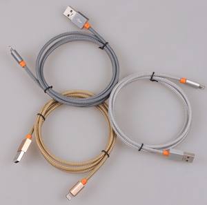 1 m <span class=keywords><strong>2</strong></span> m <span class=keywords><strong>3</strong></span> m ( OEM / ODM ) multi redondo color de nylon tela MFi cable - Product Image 2