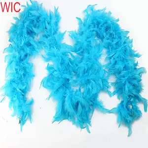 Color Fashionable Factory Price Luohe Selected Prime Colored Boas Celebrate Ostrich Chandelle Feather Boa Dyed Black Tips