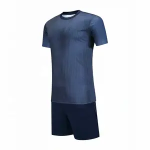 Tùy Chỉnh Đội Châu Âu Bóng Đá Jersey Set Đen Thiết Kế Giá Rẻ Áo Bóng Đá Đồng Phục