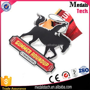 Haute qualité à faible prix doux émail métal 10 <span class=keywords><strong>k</strong></span> finition sport médaille course - Product Image 2