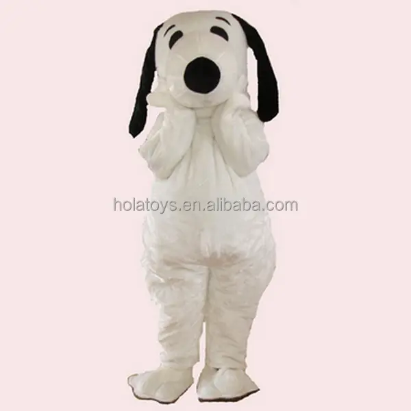 Reizende weiße hund maskottchen kostüm/snoopy maskottchen kostüm/karneval kostüm erwachsene für verkauf