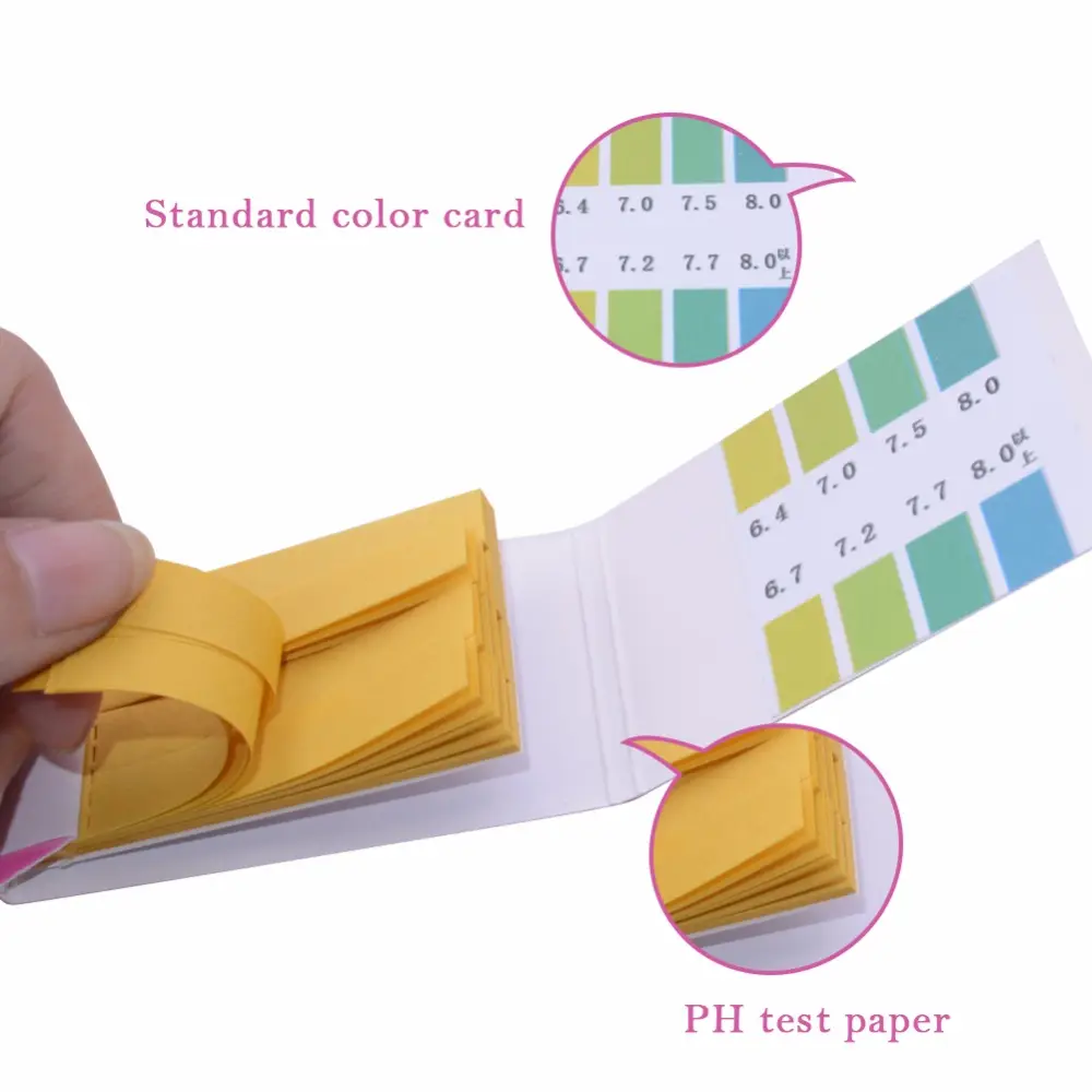 Di alta Qualità pH Acido Alcalino Prova Paper Water Tornasole Test Preciso Per Il Giardinaggio Acquario Impianto 6.4-8.0 Ph carta