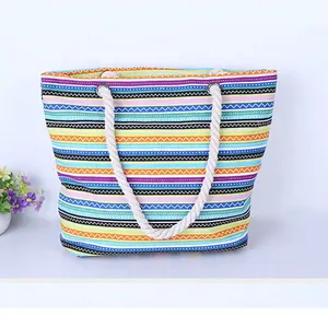 Hot Sell Promotional Fashion Gray Summer Cotton Canvas Extra Large Beach Tote Bags for Wholesale Cheap