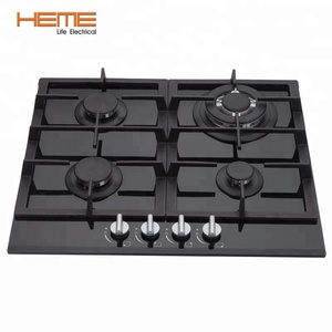 Electrodoméstico de Cocina, Placa de Cocción de <span class=keywords><strong>Gas</strong></span> Integrada de 60 cm y 8 mm de Grosor, con 4 Quemadores, Vidrio Templado, con Certificación CE - Product Image 1