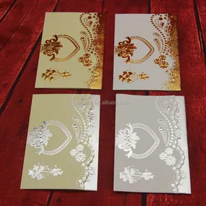 Printing Factory Price Special Gold Mirror Blank Acrylic Invitations  Wedding Invitation Card