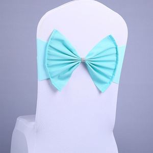 Fajas de silla de Spandex de boda de Hotel Beige con hebilla para decoraciones y eventos - Product Image 4