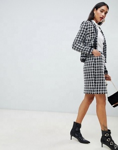 <span class=keywords><strong>Blazer</strong></span> invernale di marca di lana <span class=keywords><strong>e</strong></span> <span class=keywords><strong>gonna</strong></span> con chiusura a gancio <span class=keywords><strong>e</strong></span> a due pezzi abito da ufficio - Product Image 5