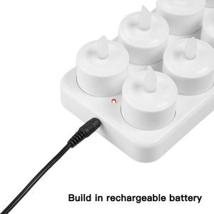 <span class=keywords><strong>Bougies</strong></span> style chauffe-plat à <span class=keywords><strong>LED</strong></span> sans flamme, <span class=keywords><strong>Rechargeable</strong></span>, 10 pièces/paquet, 12 pièces, lumière pour mariage ou anniversaire - Product Image 3