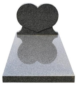 Памятник из черного гранита в форме сердца, надгробие для могил - Product Image 6