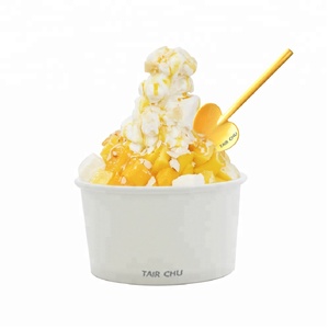 Tasse de crème glacée blanche à usage unique, pièces, peut être personnalisée et imprimée - Product Image 3