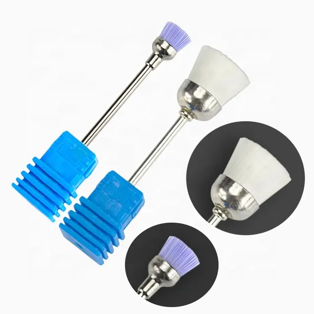 2019 High Quality Wholesale Nail Drill Brush Bit Set Nails Cuticle Area Cleaning Mini Nylon Plastic Polish Nail Brush