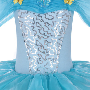 Robe de danse <span class=keywords><strong>tutu</strong></span> en tulle à paillettes <span class=keywords><strong>bleu</strong></span> <span class=keywords><strong>ciel</strong></span> avec garniture scintillante en vente - Product Image 5