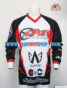 <span class=keywords><strong>Maglia</strong></span> da <span class=keywords><strong>ciclismo</strong></span> in discesa con sublimazione in poliestere su misura a <span class=keywords><strong>manica</strong></span> <span class=keywords><strong>lunga</strong></span> squadra Mountain Bike moto - Product Image 1