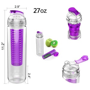 Nueva Botella de Agua Infusor Fruta Infusión Bpa Beber Jugo Botella tritan deportes botella con filtro de frutas - Product Image 3