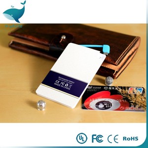 Mini Banco de Energía Portátil Delgado con Forma de Tarjeta de Crédito de 1200 mAh, 2000 mAh, 1000 mAh para vivo, huawei, <span class=keywords><strong>philips</strong></span> - Product Image 4