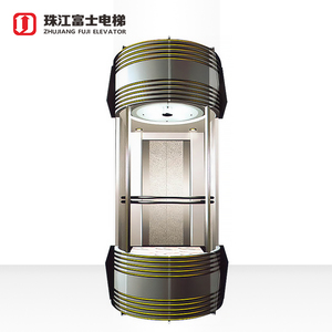 Fuji Merk Buiten 800Kg Panorama Glazen Lift Hoogtechnologische Glazen Zicht Zien Gebouw Passagierslift - Product Image 5